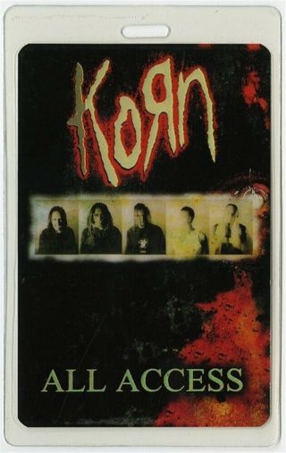Korn Authentic 2002 Concert Laminated Backstage Pass Tour With No Name Aa