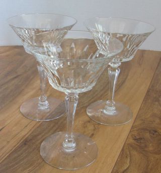 Tiffin Franciscan - Melissa - Vertical Cuts - Set Of 3 Champagne/tall Sherbet Glasses