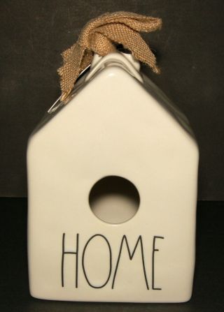 Rae Dunn Ceramic Bird House - Home - Black Large Letters Ll