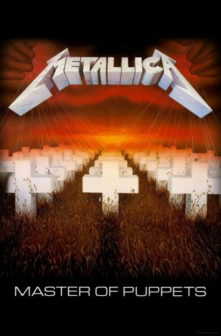 Metallica Master Of Puppets Poster Flag Premium Fabric Album Tapestry Officl