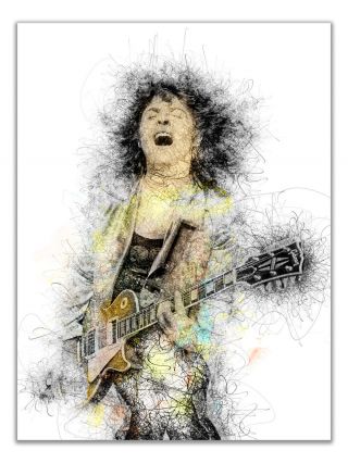 Marc Bolan T Rex Full Colour Canvas Or Poster Mickey Finn Glam Rock 3 Sizes