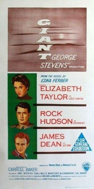 Giant Movie Poster James Dean - Elizabeth Taylor 3