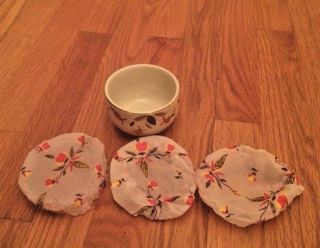 Vintage Autumn Leaf/jewel Tea 4 " Plastic Bowl Cover 3 Available