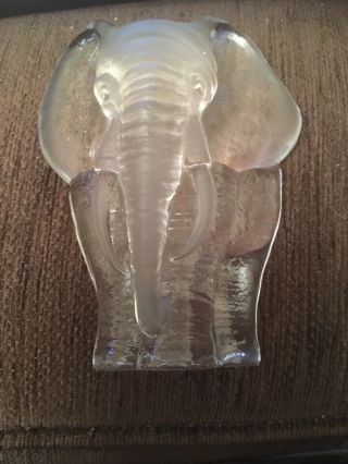 Mats Jonasson Collectable Signed Large Glass Elephant Art,  Paperweight,  Rrp £90
