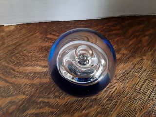 Paperweight Dynasty Gallery Heirloom Collectibles Blown Glass Blue & Clear 2