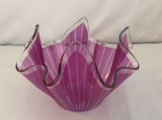 Chance Glass - Vintage Retro Handkerchief Vase