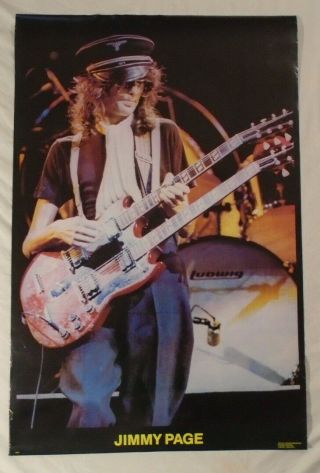 Jimmy Page Poster 1977 Photo Chicago Stadium Stormtrooper Led Zeppelin