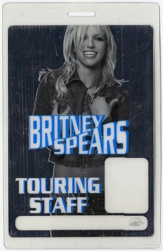 Britney Spears Authentic 2001 Laminated Backstage Pass Dream Within A Dream Tour