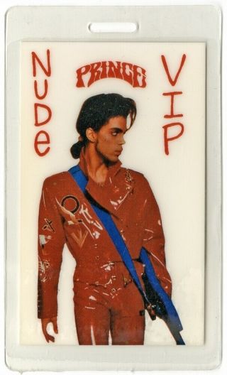 Prince Authentic 1990 Concert Laminated Backstage Pass Nude Tour Vintage Vip