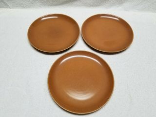 3 Russell Wright Iroquois Casual Ripe Apricot Luncheon Plates