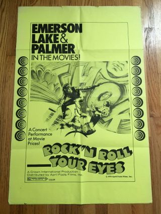 Emerson Lake And Palmer - Rare 1 Sheet Movie Poster - Rock 