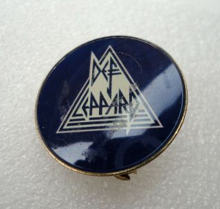 Vintage Def Leppard Prismatic Crystal Pin Badge Classic Hard Rock 1980s