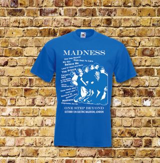 Madness One Step Beyond Gig T Shirt Black Or Blue