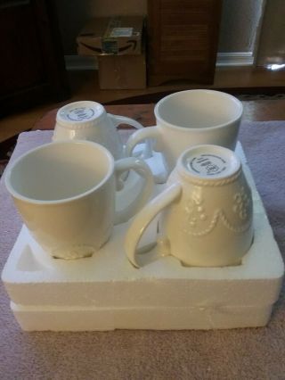 Set Of 4 Princess House Marbella Coffee Mugs Model No.  1703