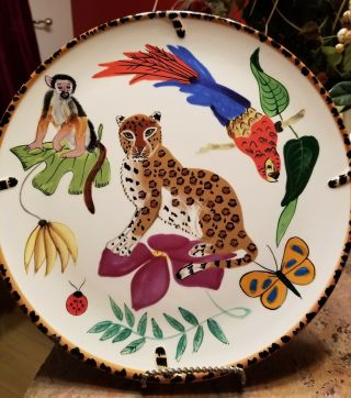 Hand Painted - Lynn Chase - Jungle Jubilee Dinner Plate