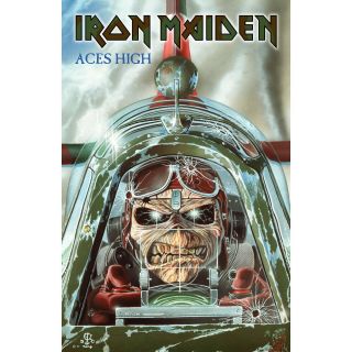 Iron Maiden Aces High Poster Flag Official Fabric Textile Banner
