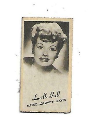 Lucille Ball - Metro Goldwyn Mayer Engrav - O - Tints Card