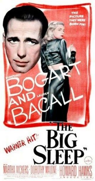The Big Sleep Movie Poster Humphrey Bogart Vintage 1