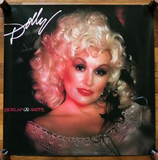 Dolly Parton Burlap & Satin Rare Promo Poster 1983