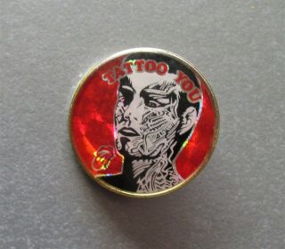 Rolling Stones Tattoo You Old Metal Pin Badge From The 1980 