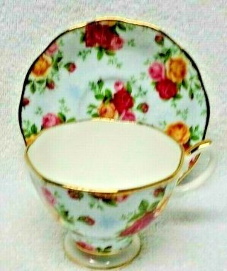 Royal Albert Old Country Roses Blue Damask Cup And Saucer