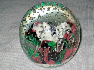 Joe St Clair Multi Colored Bubbles Paperweight -