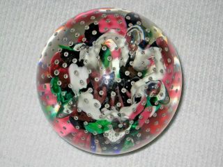 JOE ST CLAIR MULTI COLORED BUBBLES PAPERWEIGHT - 3