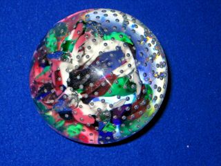 JOE ST CLAIR MULTI COLORED BUBBLES PAPERWEIGHT - 4