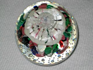 JOE ST CLAIR MULTI COLORED BUBBLES PAPERWEIGHT - 5