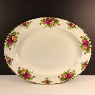 Royal Albert Old Country Roses Bone China Oval Serving Platter 13 "