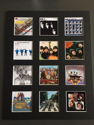 The Beatles Lp Discography Mounted Picture 14” By 11” Postage