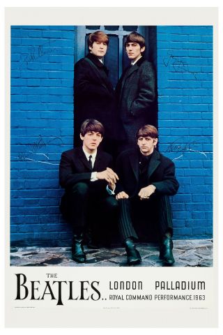 The Beatles London Palladium Concert Poster 1964 Large Format 24x36