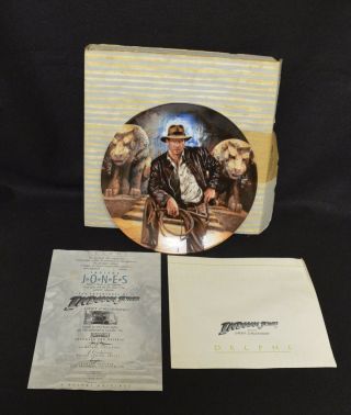 Indiana Jones And The Last Crusade - Indiana Jones Collector Plate 1 Nib W/coa