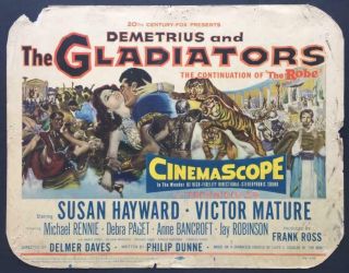 Victor Mature & Susan Hayward Demetrius And The Gladiators Title Lobby Card 2626