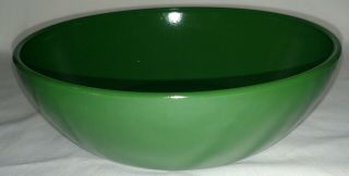 Hazel Atlas Ovide Green Serving Bowl 7 - 1/4 " X 2 - 1/4 "
