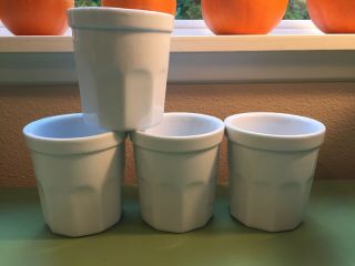 Williams Sonoma Grande Cuisine White Cups With No Handles Vintage