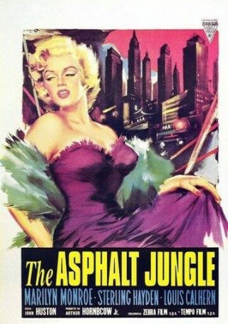 The Asphalt Jungle Movie Poster Marilyn Monroe Rare 4