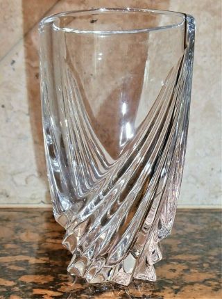 Marquis Waterford Crystal Zephyr Flower Vase Small 4 1/2 " H Euc
