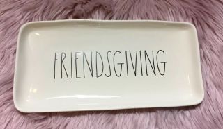 Rae Dunn Friendsgiving Thanksgiving Holiday Large Rectangle Platter Plate