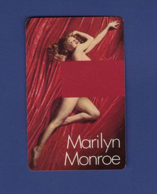 Marilyn Monroe Vintage Nude Playing Card Pin - Up Kelley Studio 1976 Ace Of Clubs