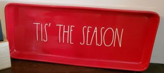 Rae Dunn Holiday Christmas “tis’ The Season” Platter Serving Tray Red 2019