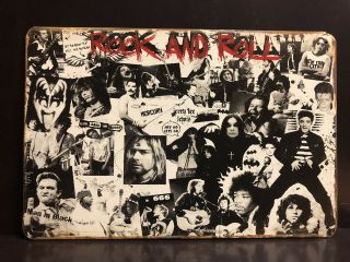 Best Of Rock And Roll Concert Poster Vintage Style Large Metal Sign 40x30 Cm
