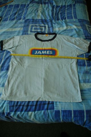 James.  Band T Shirt.  Light Blue.  1990 