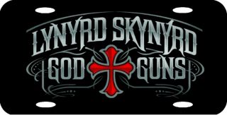 Lynyrd Skynyrd God & Guns Color Logo License Plate 12 " X6 " Quality Aluminum