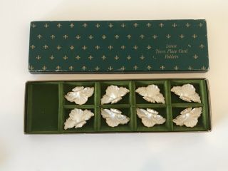 Set 8 Vintage Lenox Porcelain Tiara Place Card Holders W/ Box