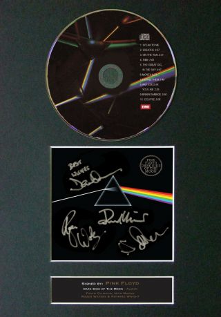 Pink Floyd Dark Side Of The Moon Signature / Autograph Signed Cd 60