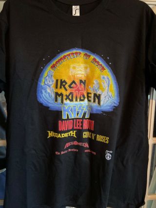 Iron Maiden Monsters Of Rock Donington 1988 Unofficial T Shirt Xl