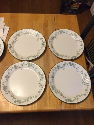 4 Corelle Corning Callaway Ivy 10 1/4 " Swirl Dinner Plates