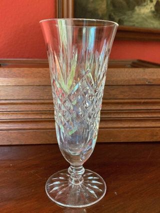 Waterford Crystal Footed Vase Made In Ireland Lismore 7” Signature Mark