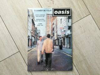 Oasis Tour Programme 1996